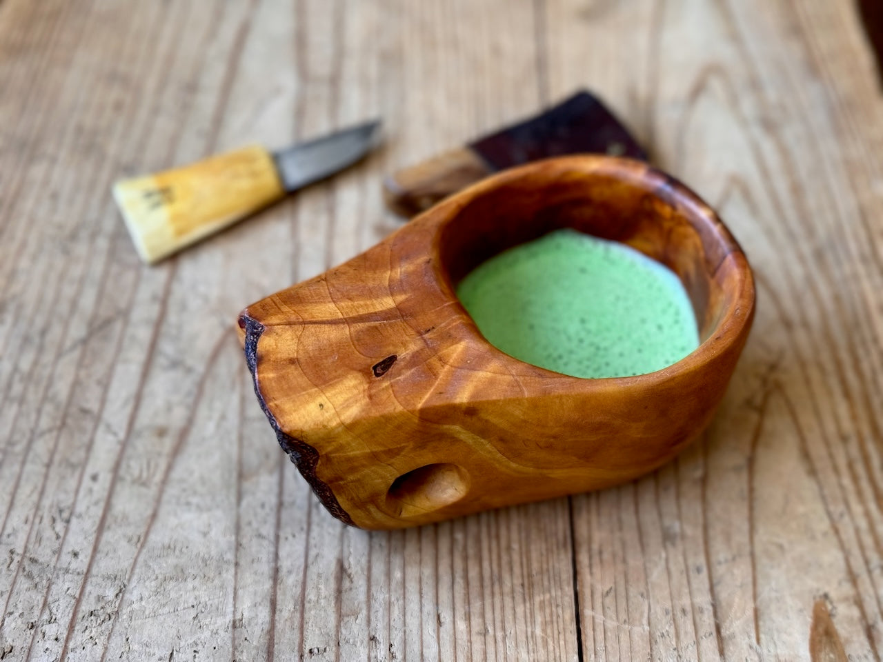 Ceremonial Matcha Served in Kuksa and Puuko